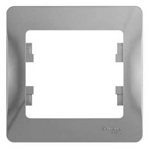 Рамка одинарная Schneider Electric Glossa алюминий