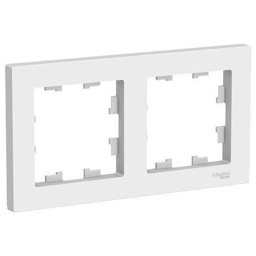 Рамка двойная Schneider Electric AtlasDesign белая