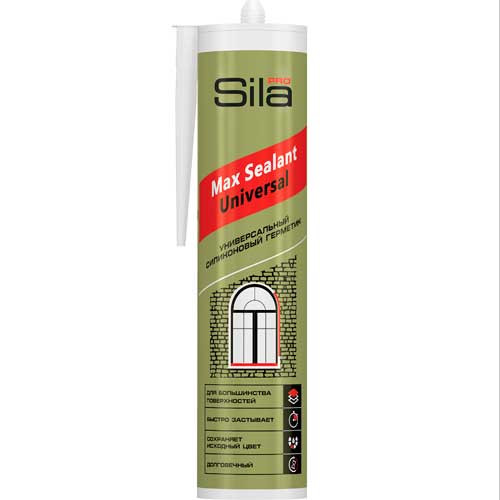 Герметик силиконовый универсальный белый 280 мл. Sila PRO Max Sealant