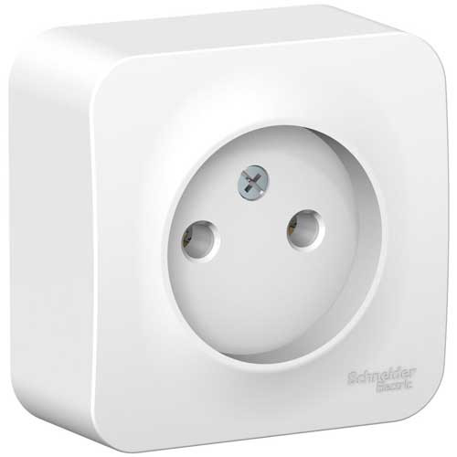 Розетка без заземления открытой установки Schneider Electric Blanca белый 