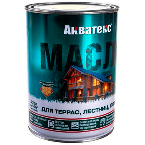 Масло для террас, лестиц, полов (орех) 0.75 л. АКВАТЕКС