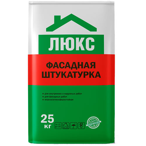 Фасадная штукатурка цементная ЛЮКС 25 кг